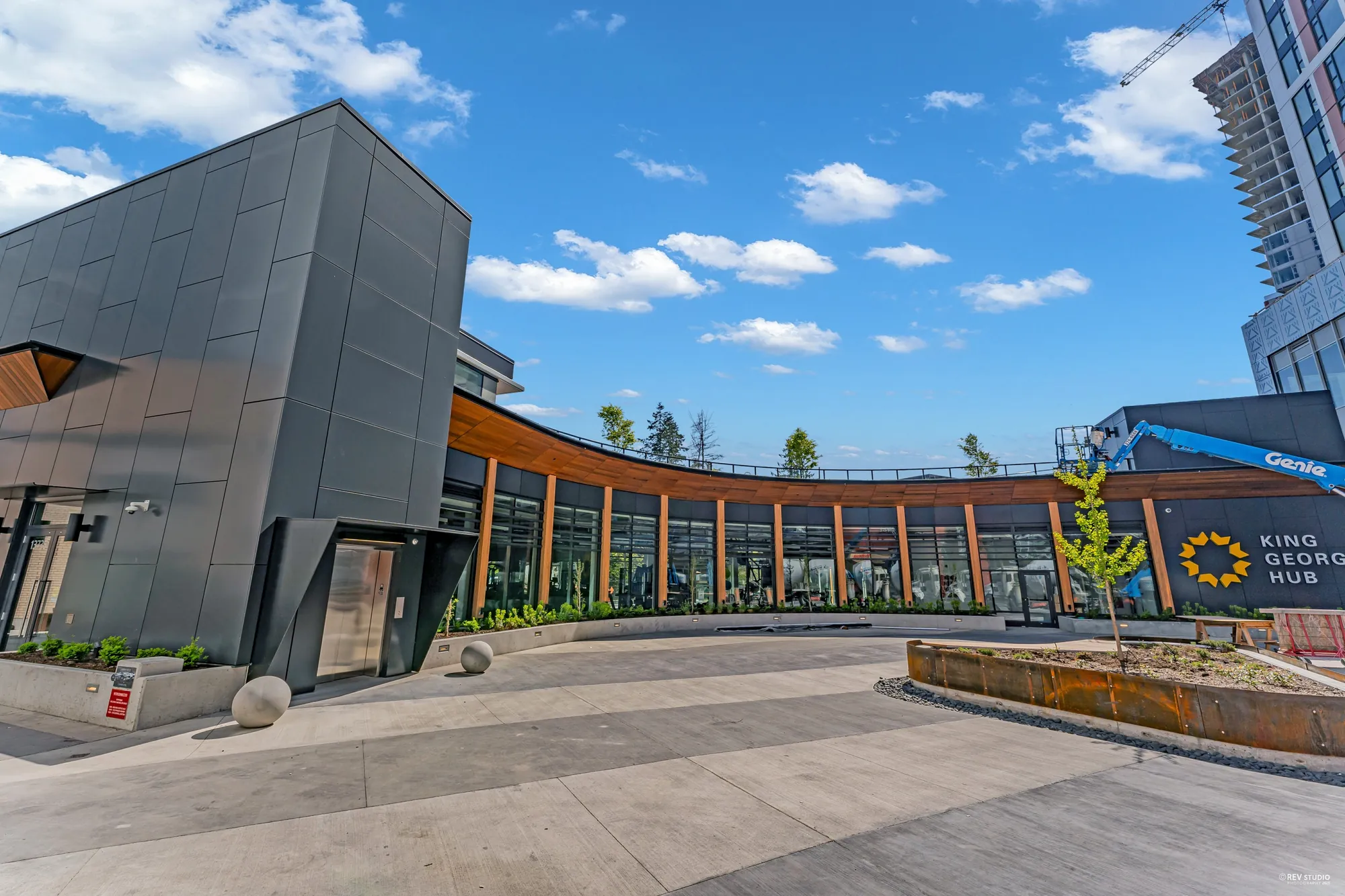 The King George Hub plaza and its timber pavilion